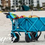 砂浜も砂利道も楽に運べる！おすすめの幅広タイヤのキャンプ用品キャリーカート