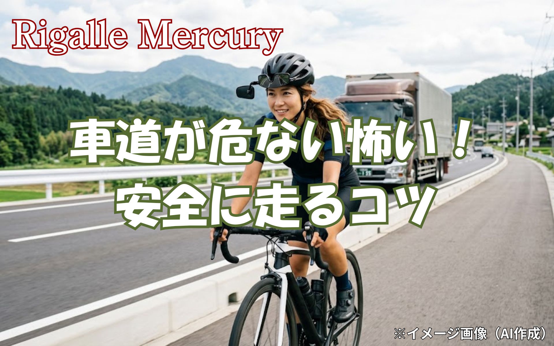 自転車で車道が危ない怖いと感じる方へ!ヘルメットミラーの装着で安全に走るコツ